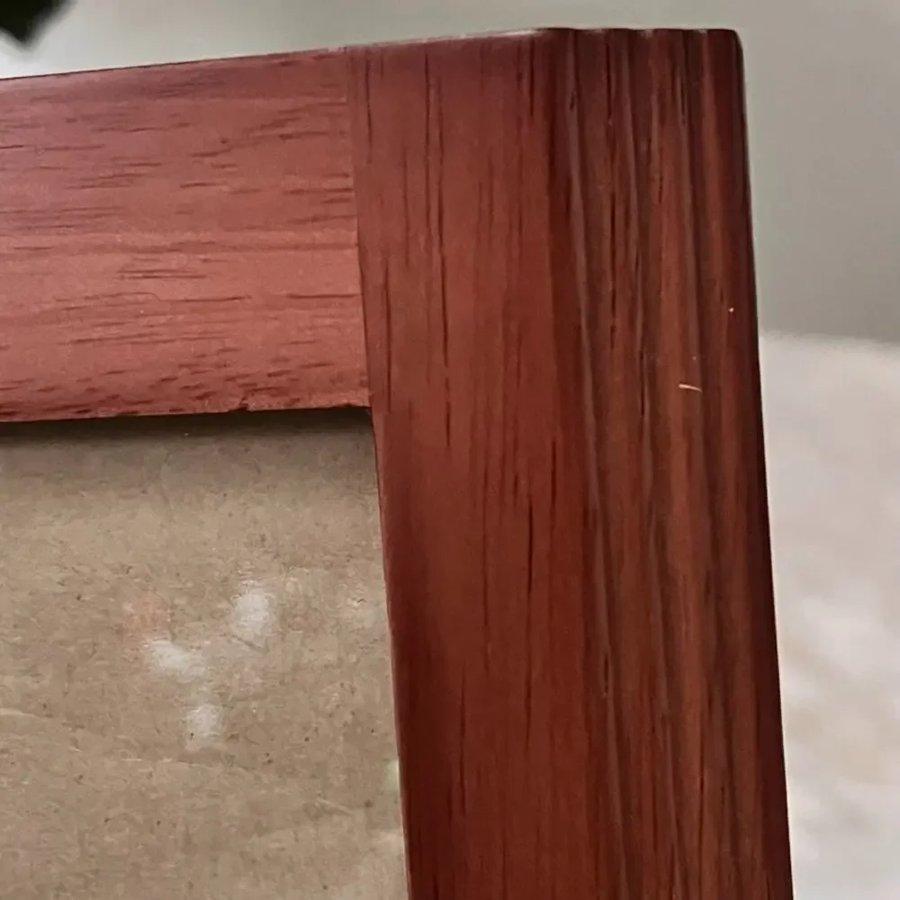Rare Woods Picture Frame for 5x7 Photos Portrait Free Standing Brown Wood